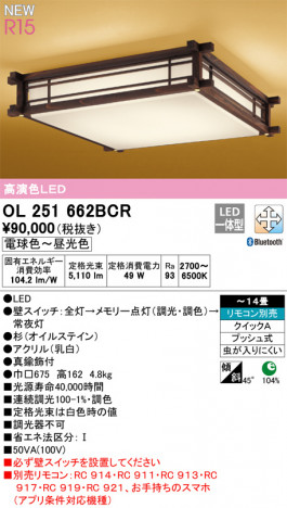 ODELIC �����ǥ�å� ������󥰥饤�� OL251662BCR �ᥤ��̿�