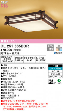 ODELIC �����ǥ�å� ������󥰥饤�� OL251665BCR �ᥤ��̿�