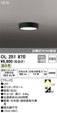 ODELIC �����ǥ�å� ����������󥰥饤�� OL251870 �ᥤ��̿�