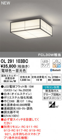 ODELIC �����ǥ�å� ����������󥰥饤�� OL291103BC �ᥤ��̿�