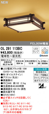 ODELIC �����ǥ�å� ����������󥰥饤�� OL291113BC �ᥤ��̿�