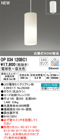 ODELIC �����ǥ�å� �ڥ����ȥ饤�� OP034120BC1 �ᥤ��̿�