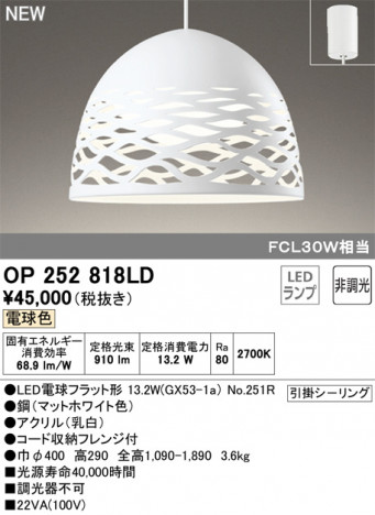 ODELIC �����ǥ�å� �ڥ����ȥ饤�� OP252818LD �ᥤ��̿�