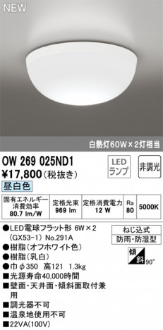 ODELIC �����ǥ�å� �Х��롼��饤�� OW269025ND1 �ᥤ��̿�