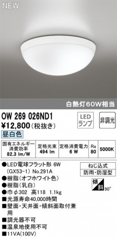 ODELIC �����ǥ�å� �Х��롼��饤�� OW269026ND1 �ᥤ��̿�