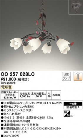 ODELIC �����ǥ�å� �����ǥꥢ OC257028LC �ᥤ��̿�