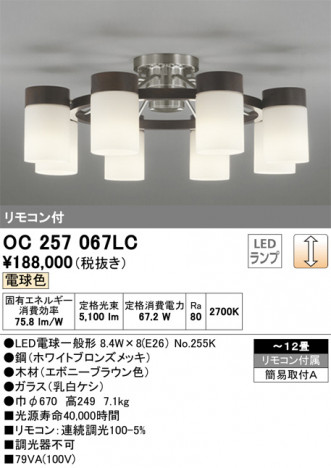 ODELIC �����ǥ�å� �����ǥꥢ OC257067LC �ᥤ��̿�