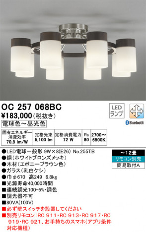 ODELIC �����ǥ�å� �����ǥꥢ OC257068BC �ᥤ��̿�