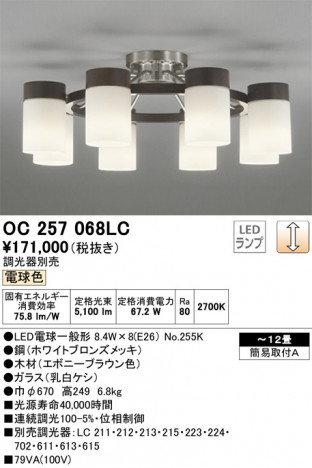 ODELIC �����ǥ�å� �����ǥꥢ OC257068LC �ᥤ��̿�