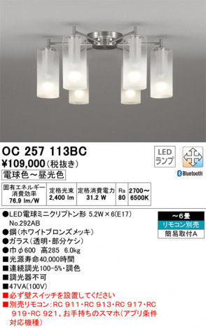 ODELIC �����ǥ�å� �����ǥꥢ OC257113BC �ᥤ��̿�