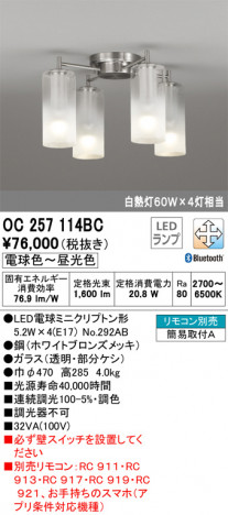 ODELIC �����ǥ�å� �����ǥꥢ OC257114BC �ᥤ��̿�