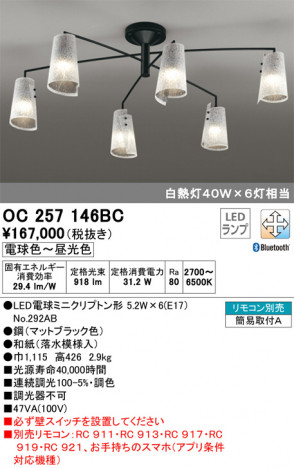 ODELIC �����ǥ�å� �����ǥꥢ OC257146BC �ᥤ��̿�