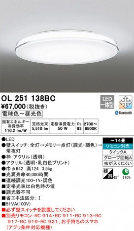 ODELIC �����ǥ�å� ������󥰥饤�� OL251138BC �ᥤ��̿�