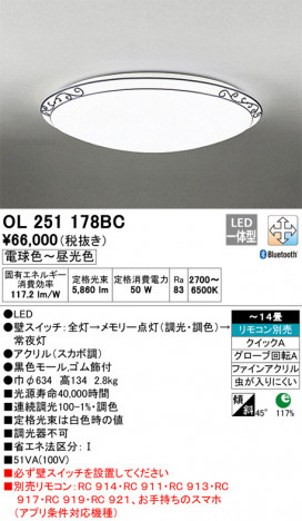 ODELIC �����ǥ�å� ������󥰥饤�� OL251178BC �ᥤ��̿�