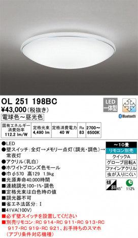 ODELIC �����ǥ�å� ������󥰥饤�� OL251198BC �ᥤ��̿�