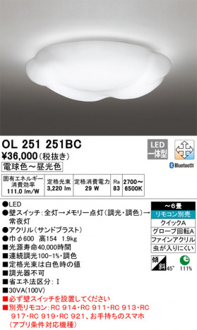 ODELIC �����ǥ�å� ������󥰥饤�� OL251251BC �ᥤ��̿�