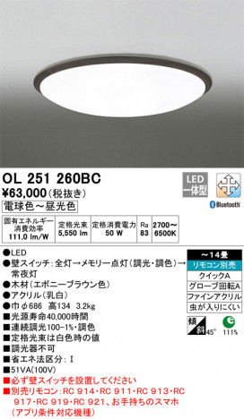 ODELIC �����ǥ�å� ������󥰥饤�� OL251260BC �ᥤ��̿�