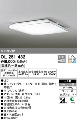 ODELIC �����ǥ�å� ������󥰥饤�� OL251432 �ᥤ��̿�