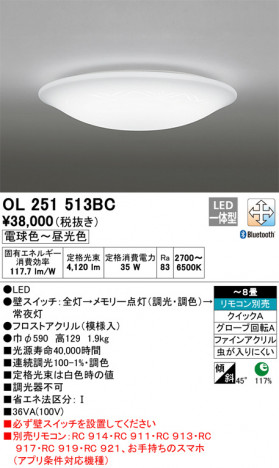 ODELIC �����ǥ�å� ������󥰥饤�� OL251513BC �ᥤ��̿�