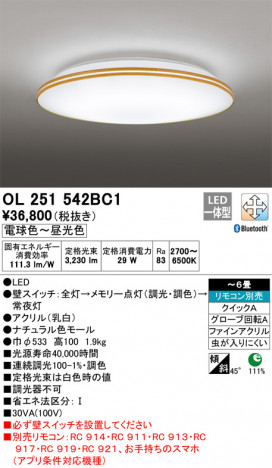 ODELIC �����ǥ�å� ������󥰥饤�� OL251542BC1 �ᥤ��̿�