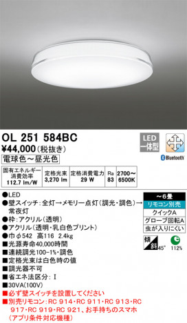 ODELIC �����ǥ�å� ������󥰥饤�� OL251584BC �ᥤ��̿�