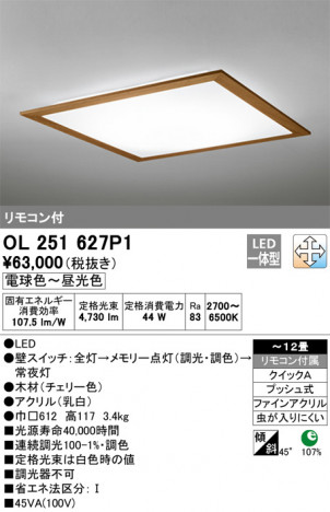 ODELIC �����ǥ�å� ������󥰥饤�� OL251627P1 �ᥤ��̿�