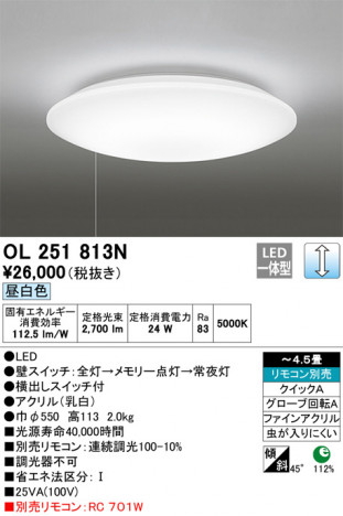 ODELIC �����ǥ�å� ������󥰥饤�� OL251813N �ᥤ��̿�