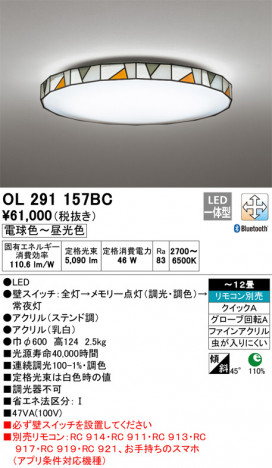 ODELIC �����ǥ�å� ������󥰥饤�� OL291157BC �ᥤ��̿�