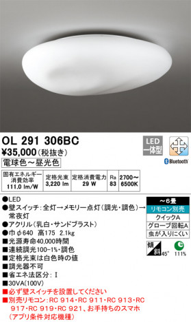 ODELIC �����ǥ�å� ������󥰥饤�� OL291306BC �ᥤ��̿�