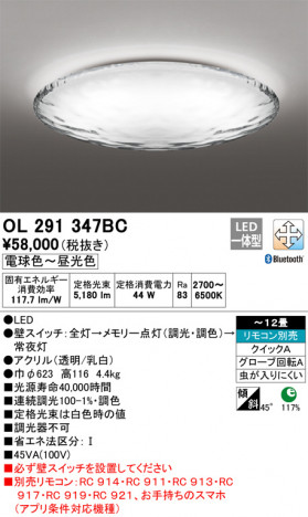 ODELIC �����ǥ�å� ������󥰥饤�� OL291347BC �ᥤ��̿�