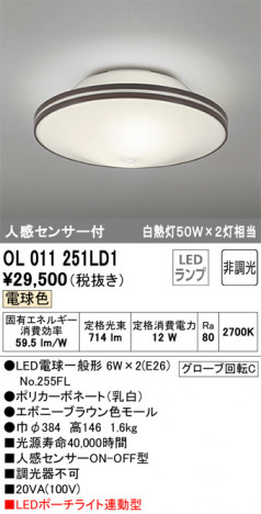 ODELIC �����ǥ�å� ����������󥰥饤�� OL011251LD1 �ᥤ��̿�