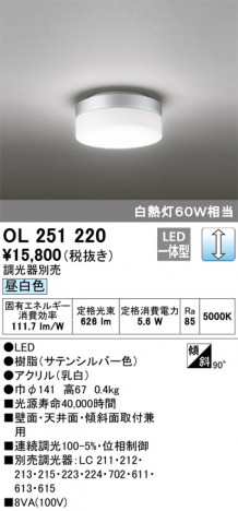 ODELIC �����ǥ�å� ����������󥰥饤�� OL251220 �ᥤ��̿�