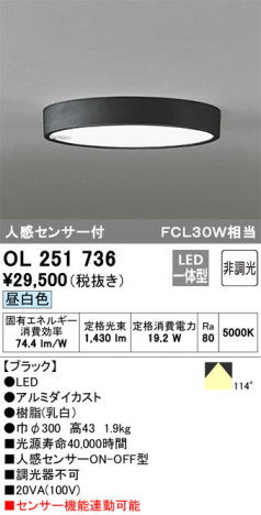 ODELIC �����ǥ�å� ����������󥰥饤�� OL251736 �ᥤ��̿�