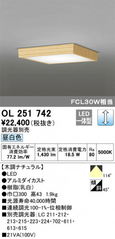 ODELIC �����ǥ�å� ����������󥰥饤�� OL251742 �ᥤ��̿�