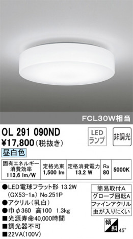 ODELIC �����ǥ�å� ����������󥰥饤�� OL291090ND �ᥤ��̿�