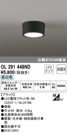 ODELIC ǥå 󥰥饤 OL291449ND ᥤ̿