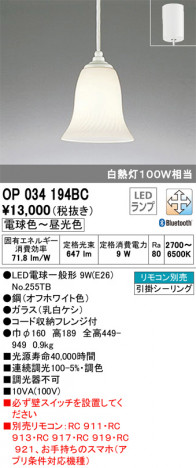 ODELIC �����ǥ�å� �ڥ����ȥ饤�� OP034194BC �ᥤ��̿�