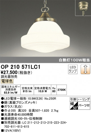 ODELIC �����ǥ�å� �ڥ����ȥ饤�� OP210571LC1 �ᥤ��̿�