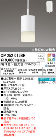 ODELIC �����ǥ�å� �ڥ����ȥ饤�� OP252015BR �ᥤ��̿�