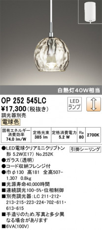 ODELIC �����ǥ�å� �ڥ����ȥ饤�� OP252545LC �ᥤ��̿�