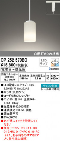 ODELIC �����ǥ�å� �ڥ����ȥ饤�� OP252570BC �ᥤ��̿�