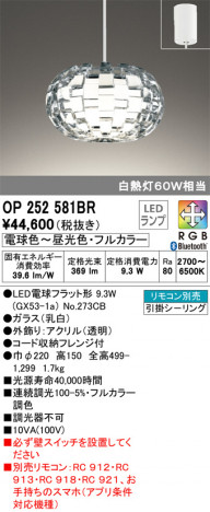 ODELIC �����ǥ�å� �ڥ����ȥ饤�� OP252581BR �ᥤ��̿�