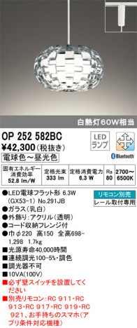 ODELIC �����ǥ�å� �ڥ����ȥ饤�� OP252582BC �ᥤ��̿�