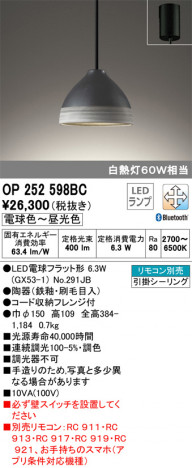 ODELIC �����ǥ�å� �ڥ����ȥ饤�� OP252598BC �ᥤ��̿�