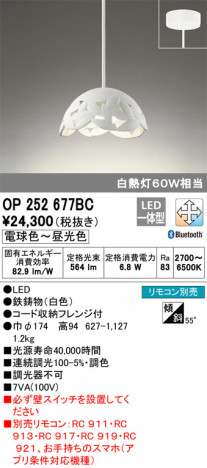 ODELIC �����ǥ�å� �ڥ����ȥ饤�� OP252677BC �ᥤ��̿�