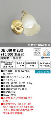 ODELIC �����ǥ�å� �֥饱�å� OB080812BC �ᥤ��̿�