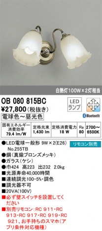 ODELIC �����ǥ�å� �֥饱�å� OB080815BC �ᥤ��̿�