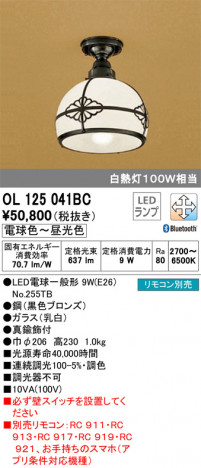 ODELIC �����ǥ�å� ����������󥰥饤�� OL125041BC �ᥤ��̿�