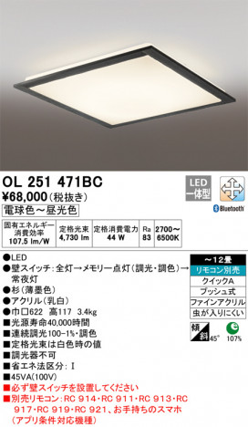 ODELIC �����ǥ�å� ������󥰥饤�� OL251471BC �ᥤ��̿�