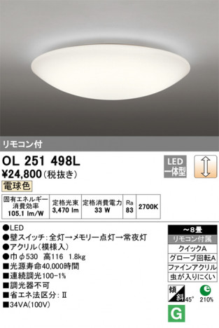 ODELIC �����ǥ�å� ������󥰥饤�� OL251498L �ᥤ��̿�